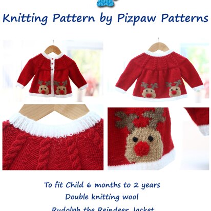 Rudolph the Reindeer Jacket/Cardigan(No. 6) - knitting pattern