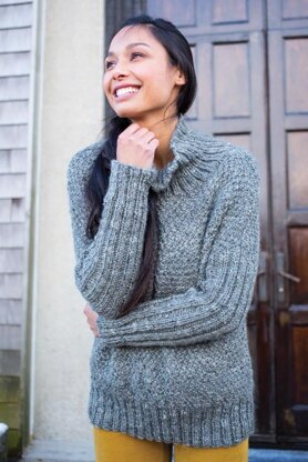 Alwen Sweater in Berroco Inca Tweed - 382-1 - Downloadable PDF