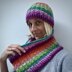 Rainbow Galaxy Hat and Cowl