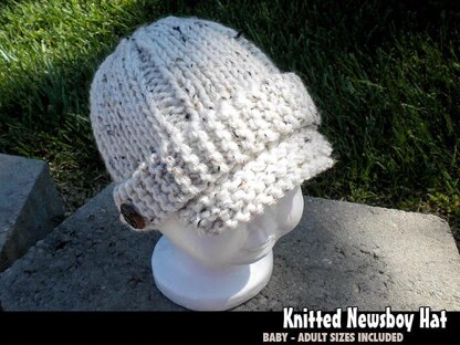 Quick & Easy Knitted Newsboy Hat