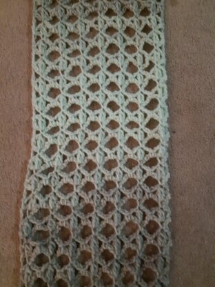 Eyelets and Clusters Scarf