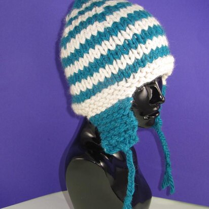 Super Chunky Stripe Trapper Hat