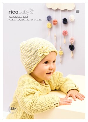 Sweater and Hat in Rico Baby Cotton Soft DK - 887 - Downloadable PDF