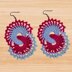Crochet circle earrings