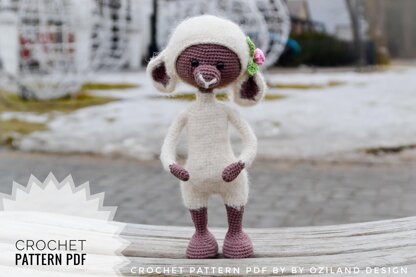 Crochet Pattern: Rosy the lamb toy