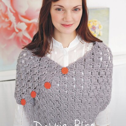 "Pretty Poncho" - Poncho Crochet Pattern For Women in Debbie Bliss Cashmerino Aran - DBS061