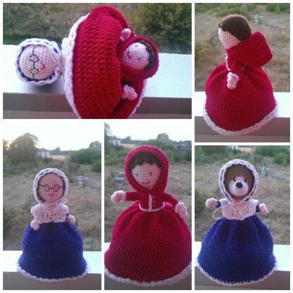Red Riding Hood Topsy Turvy Doll! 3 dolls in 1!