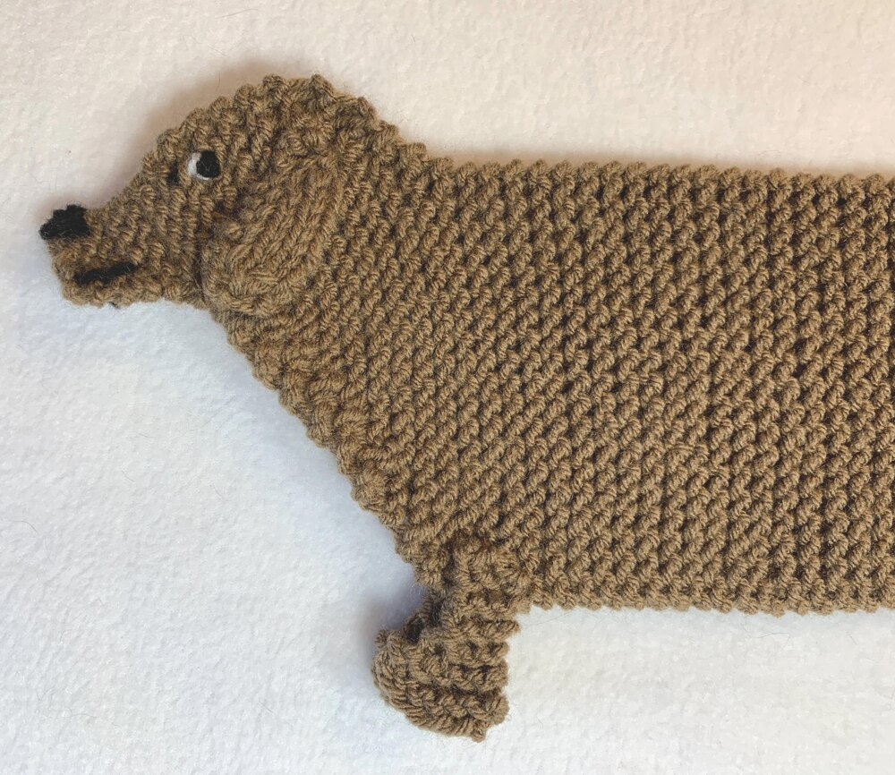 weiner dog scarf pattern