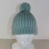 Simple Aran Fishermans Rib Bobble Beanie Hat