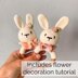 Bunny rattle with teether ring