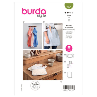 Burda Style Creativ Kitchen Accessories B5994 - Paper Pattern, Size ONE SIZE