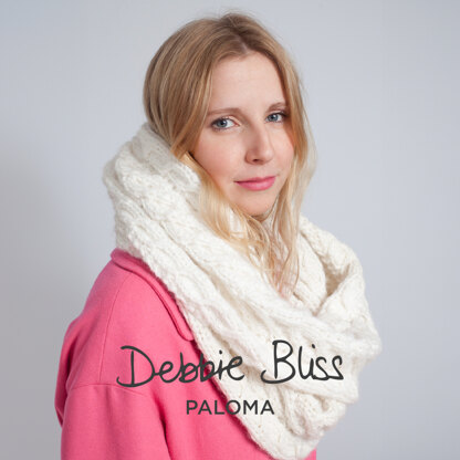 Long Snood - Free Knitting Pattern for Women in Debbie Bliss Paloma