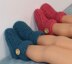 Toddler Chunky Button Cuff Slipper Boots Circular