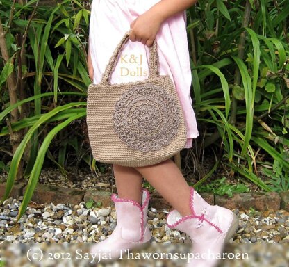 Brown Doily Hand Bag Crochet Pattern