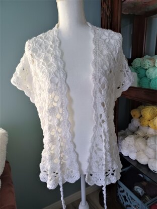 Star-Lace Stitch Crochet Kimono