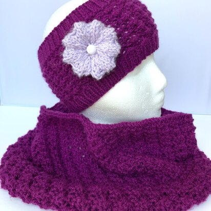 Blackberry Cowl and Headband