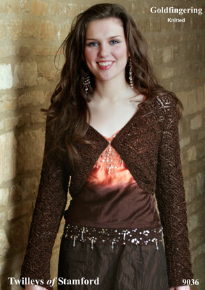 Knitted Bolero in Twilleys Goldfingering - 9036