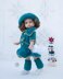 Knitted flat outfit Christmas Tree  for 8-9 inch dolls