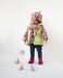 Outfit Mélange pullover and hat for 18" doll