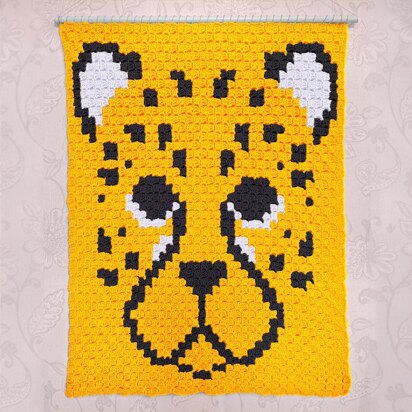 C2C - Cheetah Face - Corner to Corner Blanket