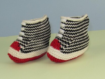 Baby Stripe Basketball Booties