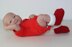 Preemie Baby Simple Christmas Booties