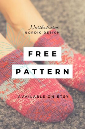 Knitted wool socks/feet warmers "Pippa"