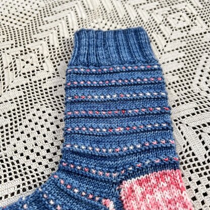 Snowy Cottage Socks