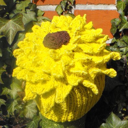 SUNFLOWER BEANIE KNITTING PATTERN