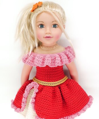 GOTZ/DaF 18" Doll Princess Elena Dress Set