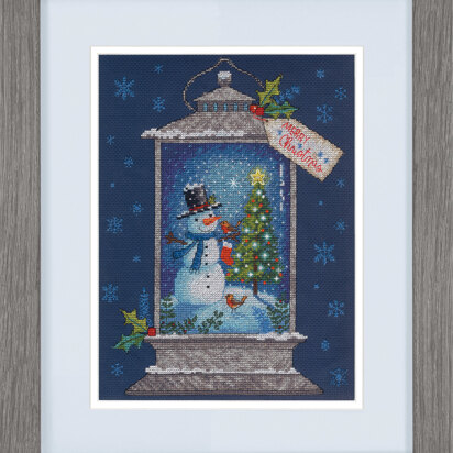 Dimensions Snowman Lantern Cross Stitch Kit