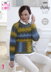 Long and Short Sleeved Sweater in King Cole Riot Chunky - 5008 - Downloadable PDF