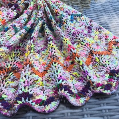 Feather & Fan Blanket Crochet pattern by Merrian Holland