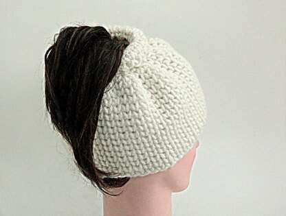 Bun Hat Knit Look Crochet