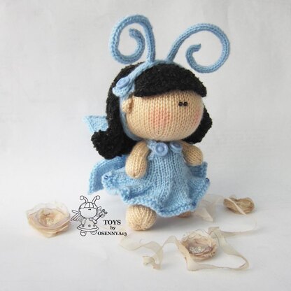 Pebble doll Butterfly