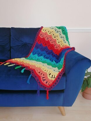 Rainbow chevron blanket