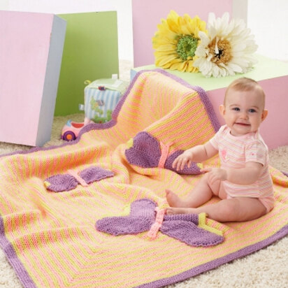 Butterfly Blanket in Caron One Pound - Downloadable PDF