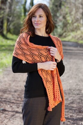 Eloquence Shawl in Cascade Yarns Sunseeker  - DK928 - Downloadable PDF