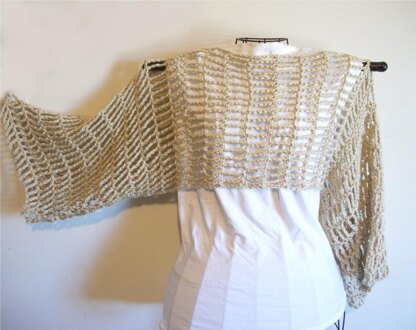 Convertible Lace Cropped Sweater/ Cowl/ Scarf in Triple Trebles