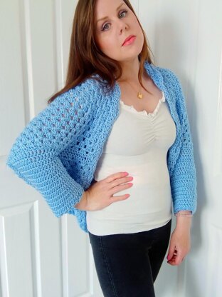 Crochet Periwinkle Cocoon Cardigan Pattern