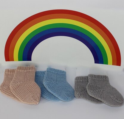 Preemie Baby Simple Socks (Circular)