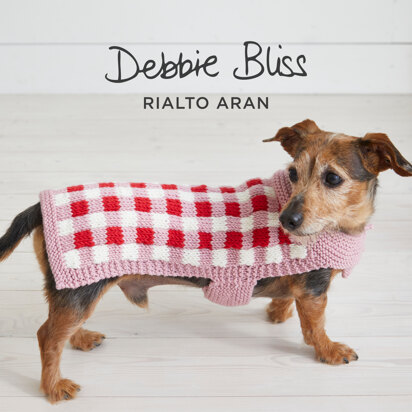 Picnic Pooch - Dog Coat Knitting Pattern For Pets in Debbie Bliss Rialto Aran by Debbie Bliss - knitting pattern