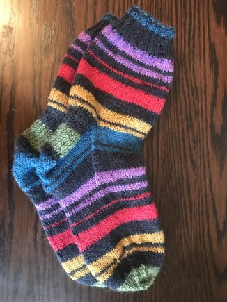 Holiday yarn socks #2