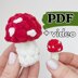 Crochet MushroomPattern: Christmas Ornaments & Keychain