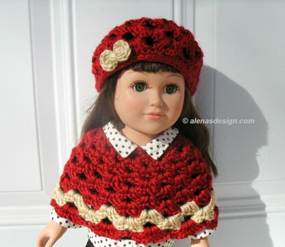 Doll Lace Hat and Poncho