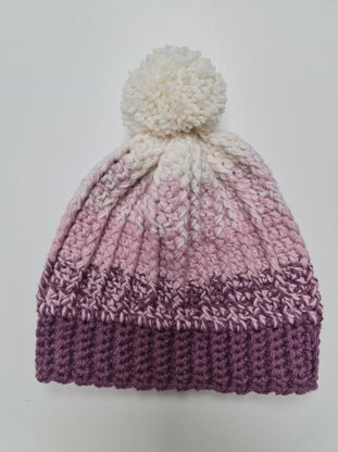 Ombré Colour Fade Bobble Hat