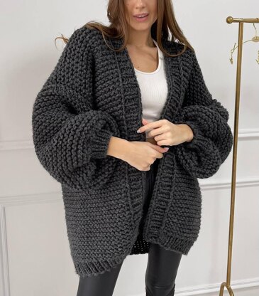 Oversized Long Knit Cardigan