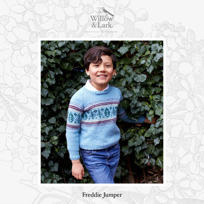 Freddie Jumper - Sweater Knitting Pattern for Boys in Willow & Lark Poetry