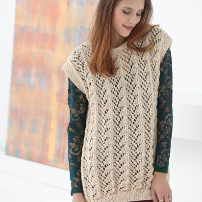 Fan Lace Tunic in Lion Brand Pound Of Love - L32215B