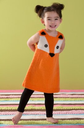 Child's Foxy Tunic in Red Heart Anne Geddes Baby - LW4266